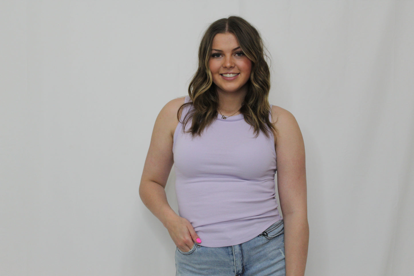 Lavender Ribbed Tank