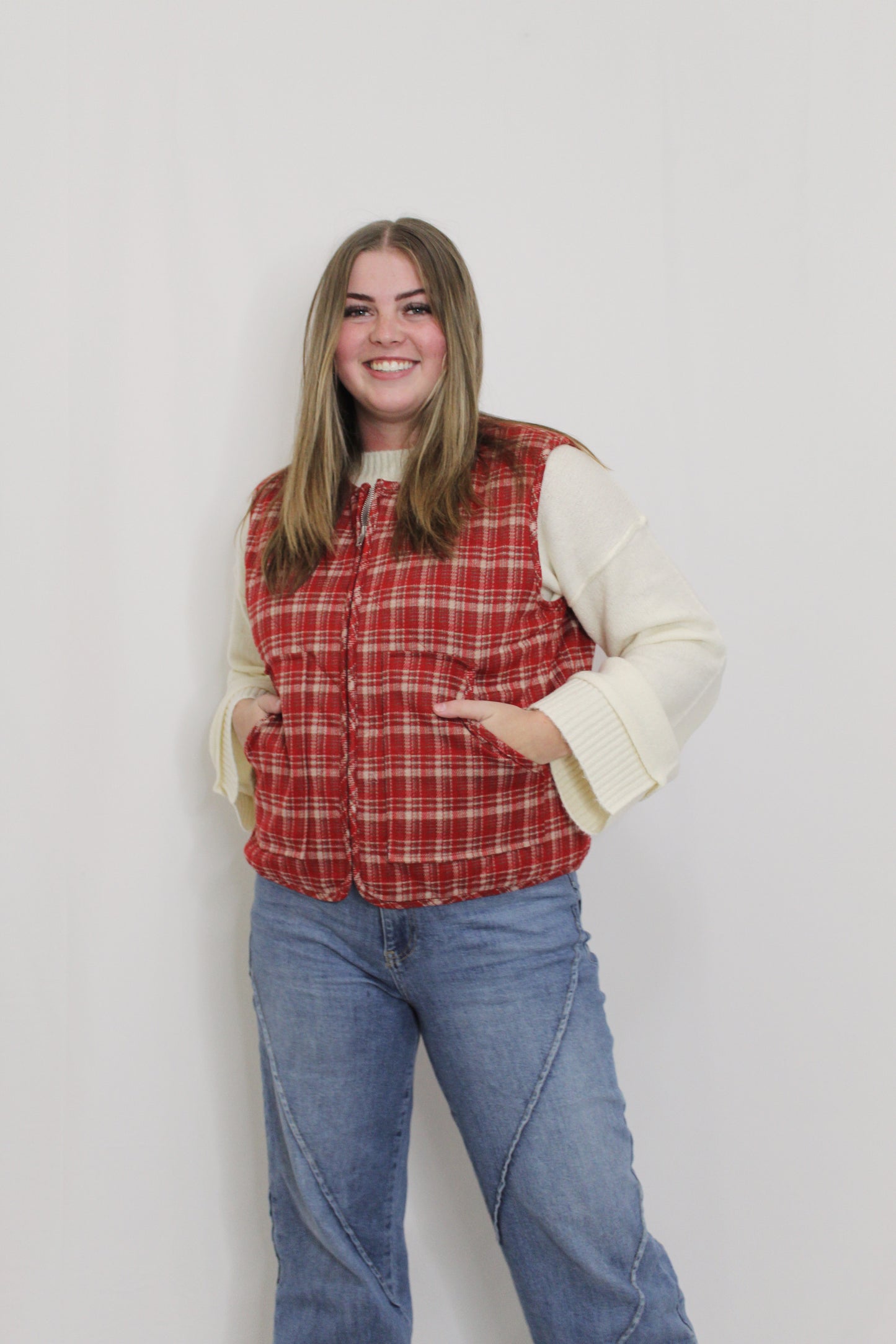 Margo Plaid Vest