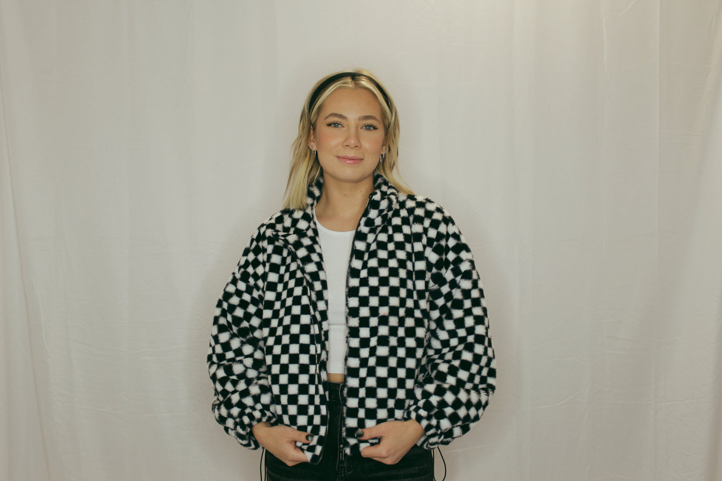 Checkered Teddy Jacket