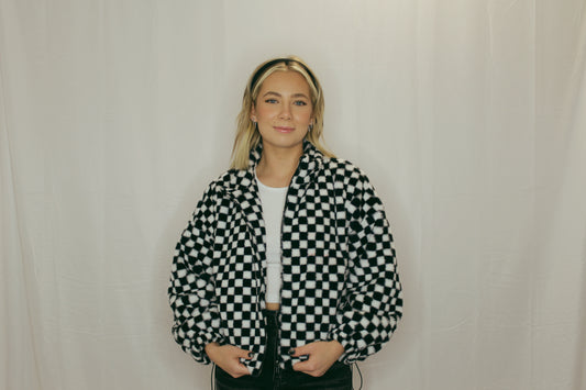 Checkered Teddy Jacket