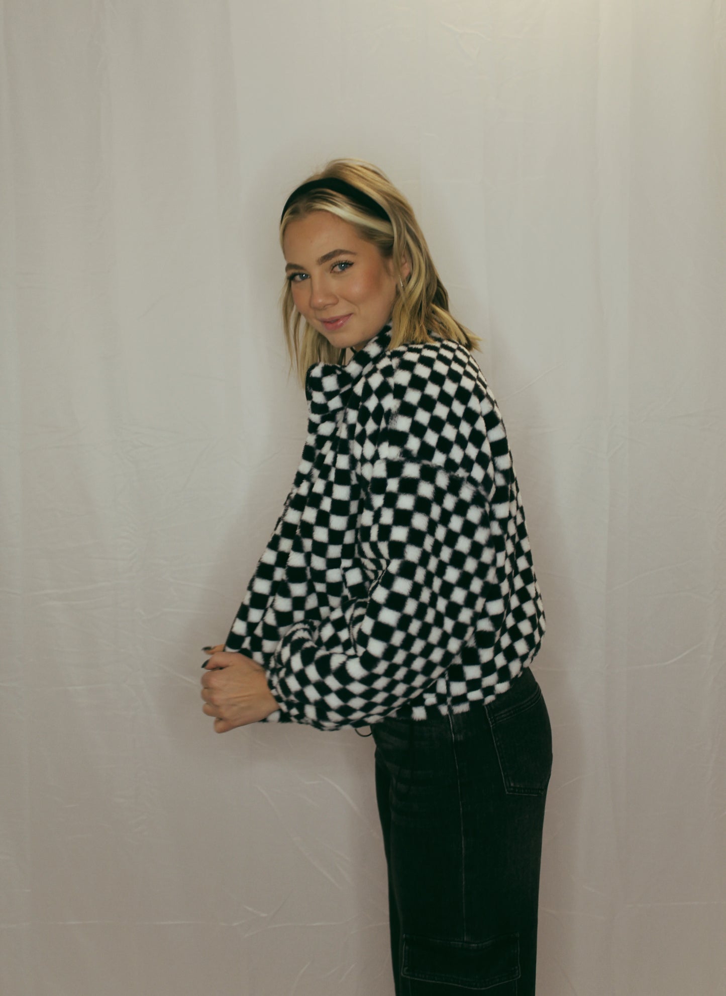 Checkered Teddy Jacket