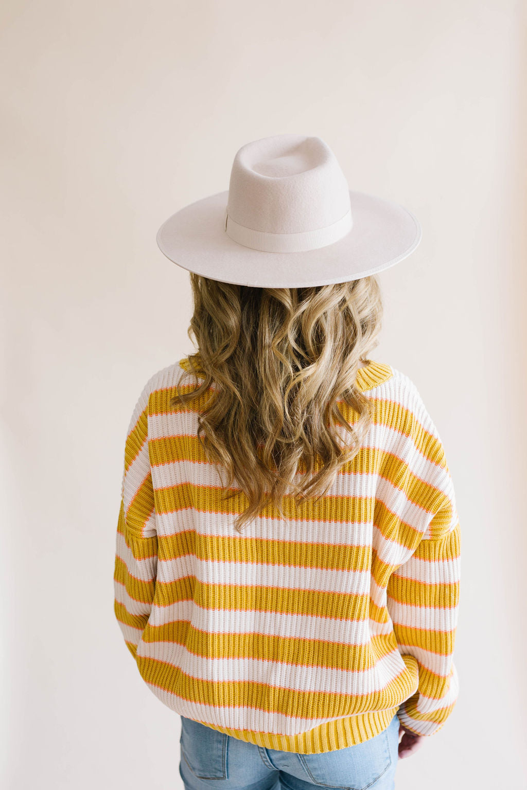 Mustard & Cream Striped Sweater