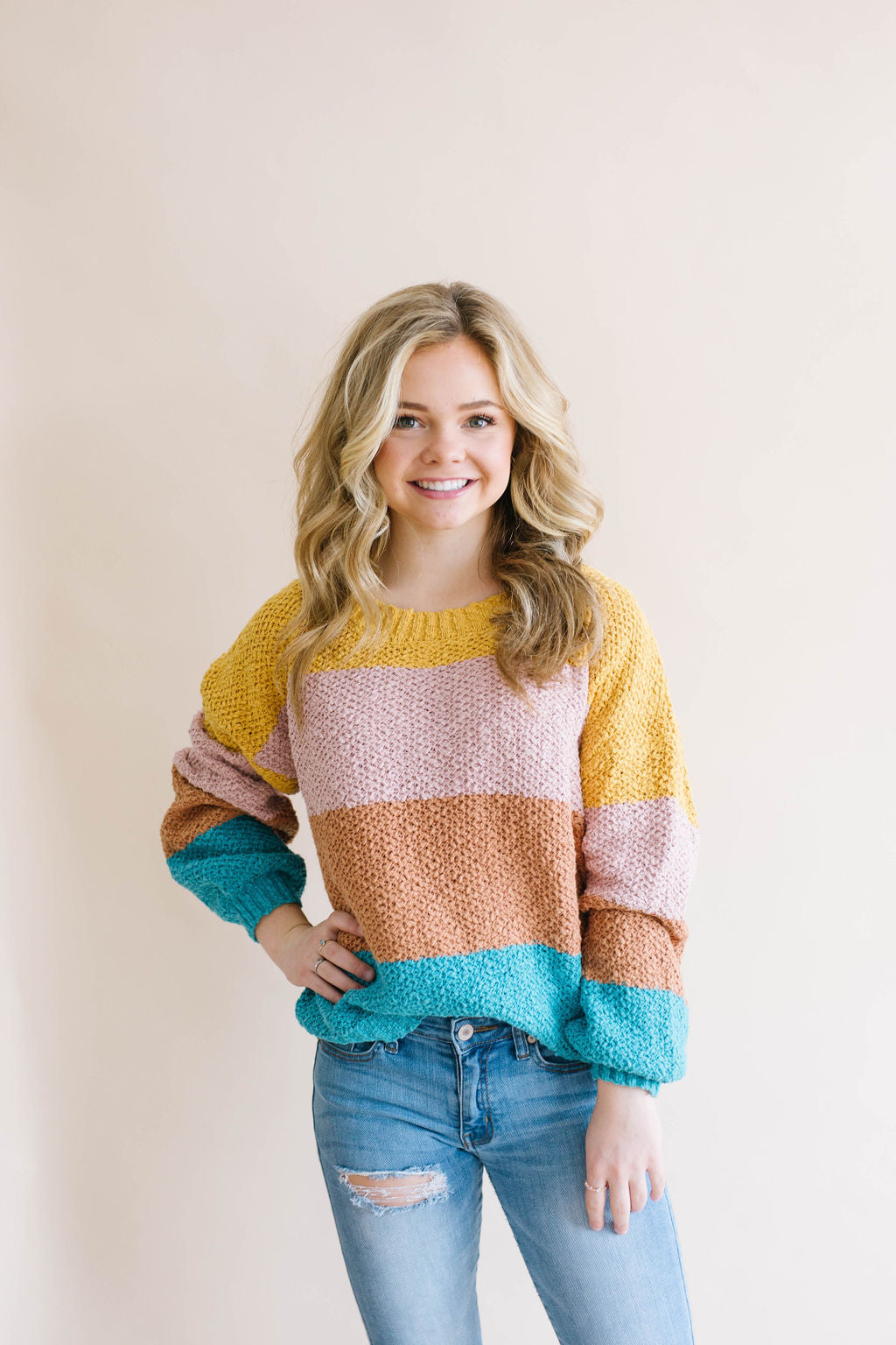 Multi Color Striped Sweater