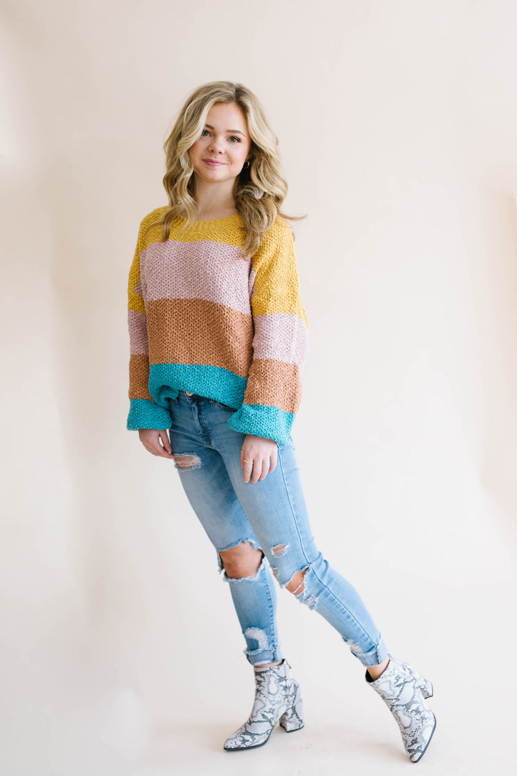 Multi Color Striped Sweater