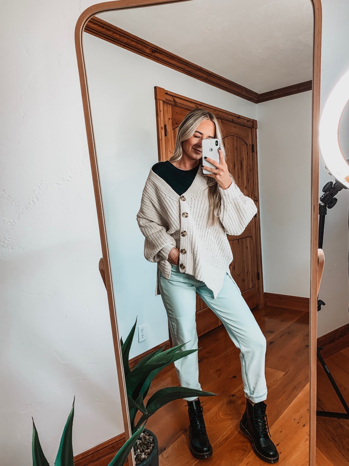 Oversized Button Up Knit Sweater                (two colors)