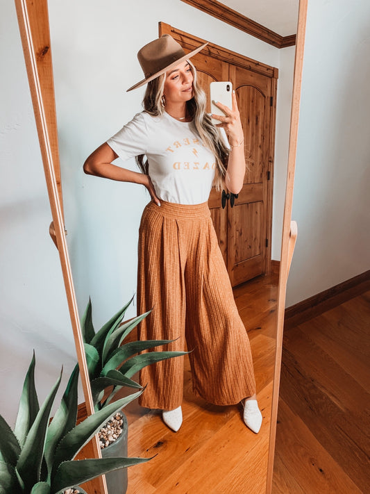 Camel Palazzo Pant